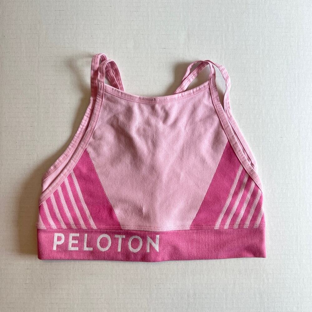 Peloton Pink High Neck Sports Bra